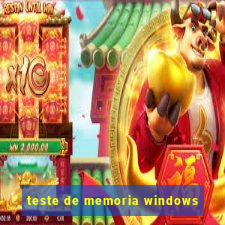 teste de memoria windows